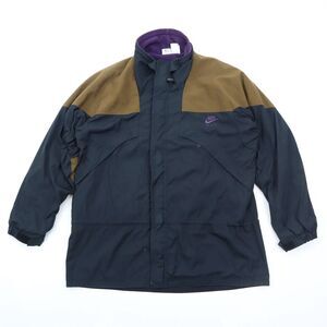 Vintage NIKE ACG Jacket Storm FIT Fleece Lined Full Zip Coat RARE Color Block L